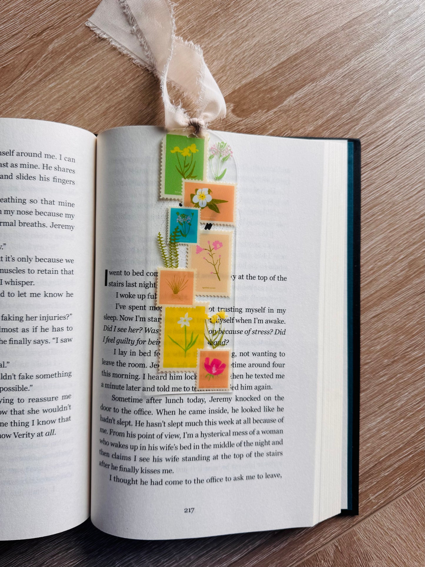 Floral Stamps Bookmark