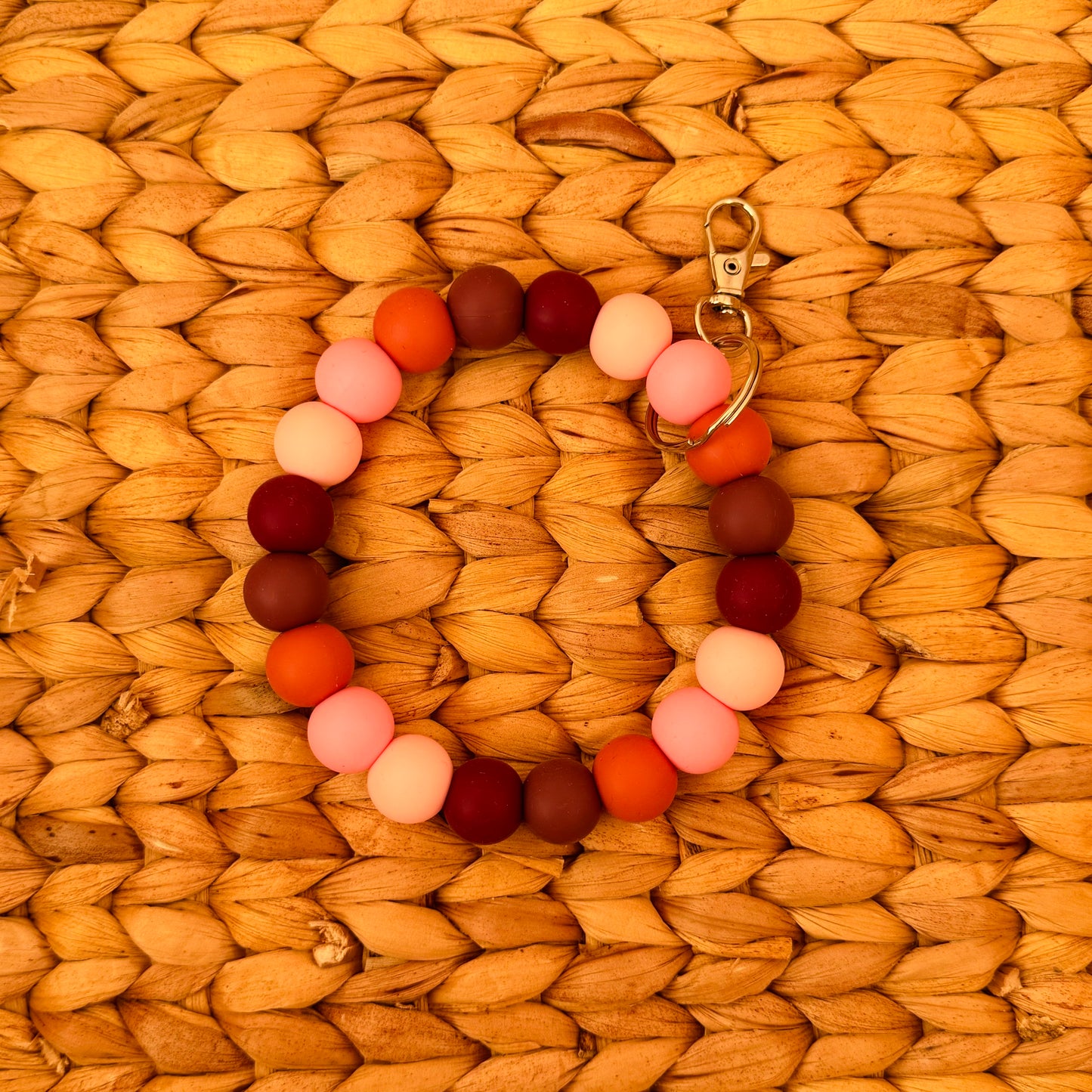 Pink Hues Beaded Wristlet