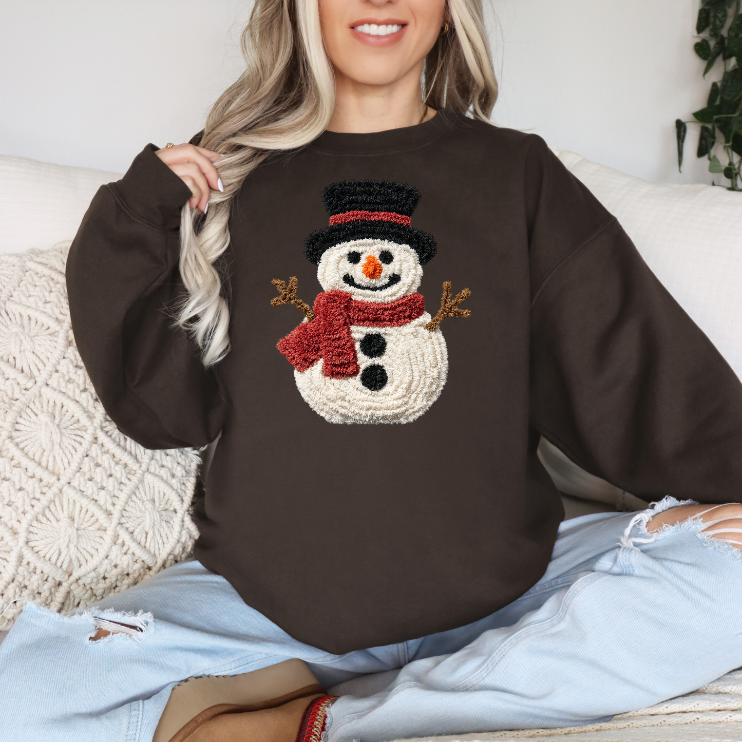 Faux Crotched Snowman Sweatshirt