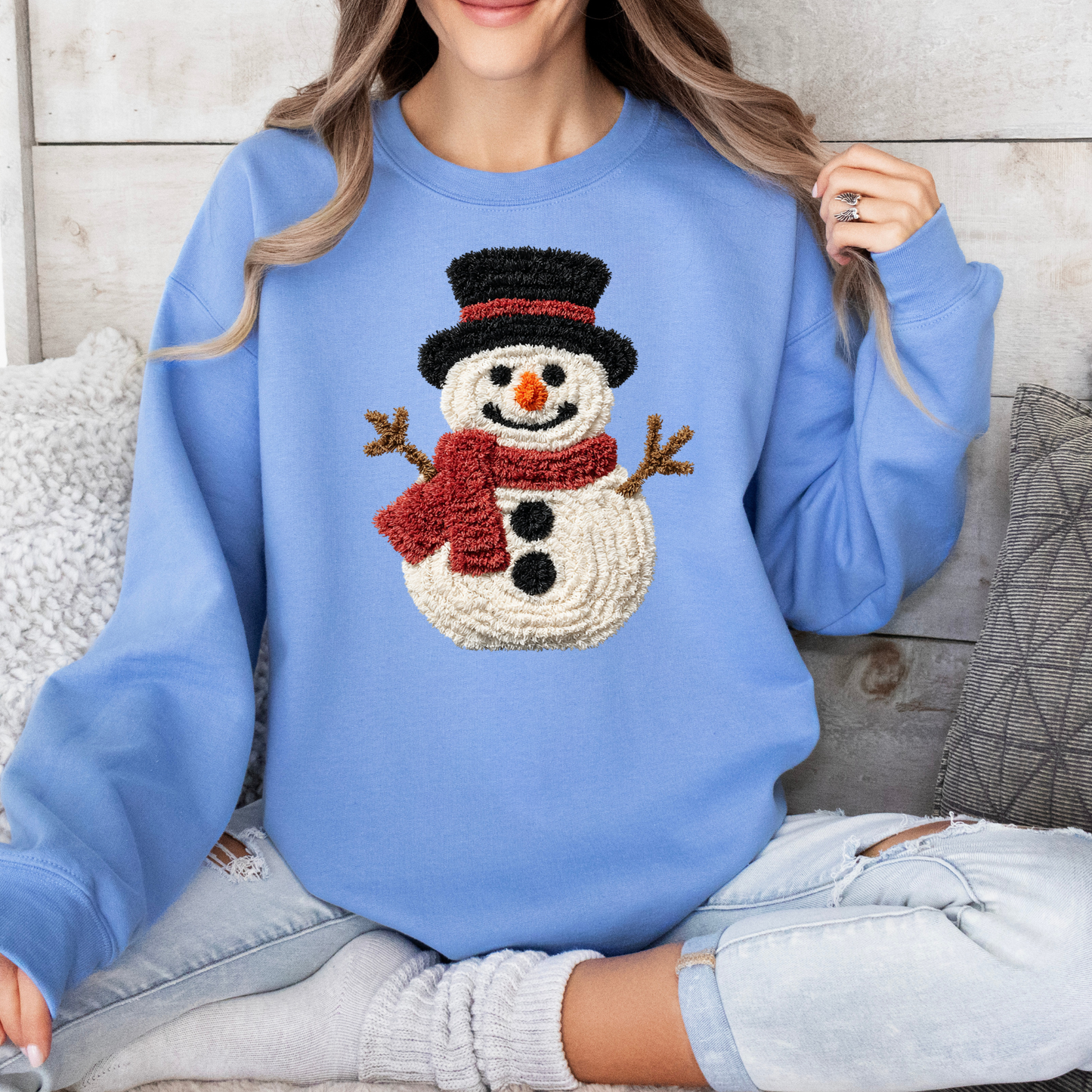 Faux Crotched Snowman Sweatshirt