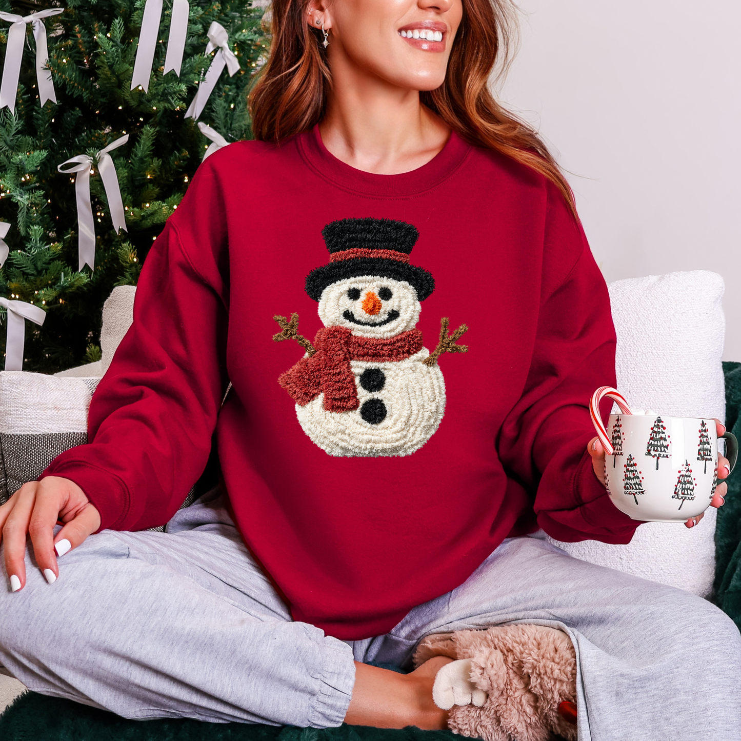 Faux Crotched Snowman Sweatshirt