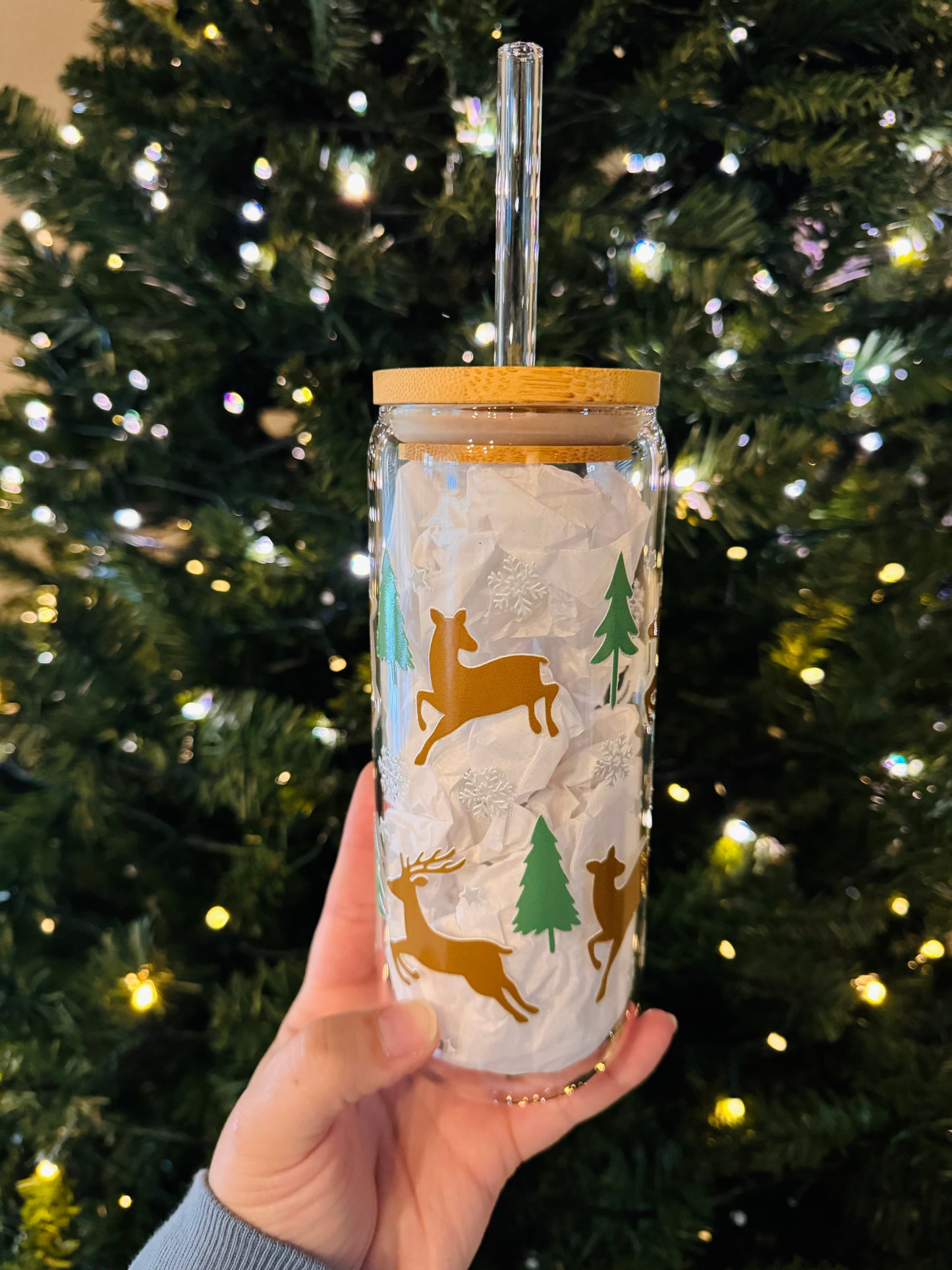 Reindeer Snow Fields 20oz Tumbler