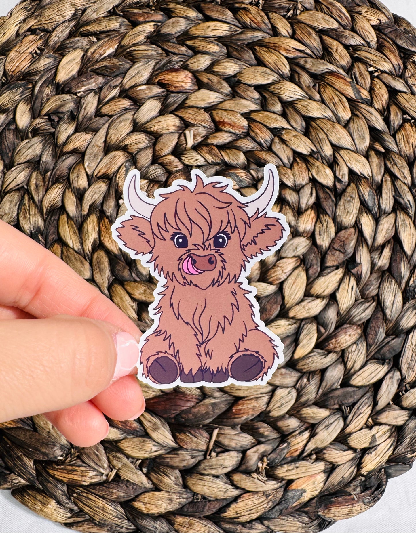 Brownie the Highland Cow Sticker