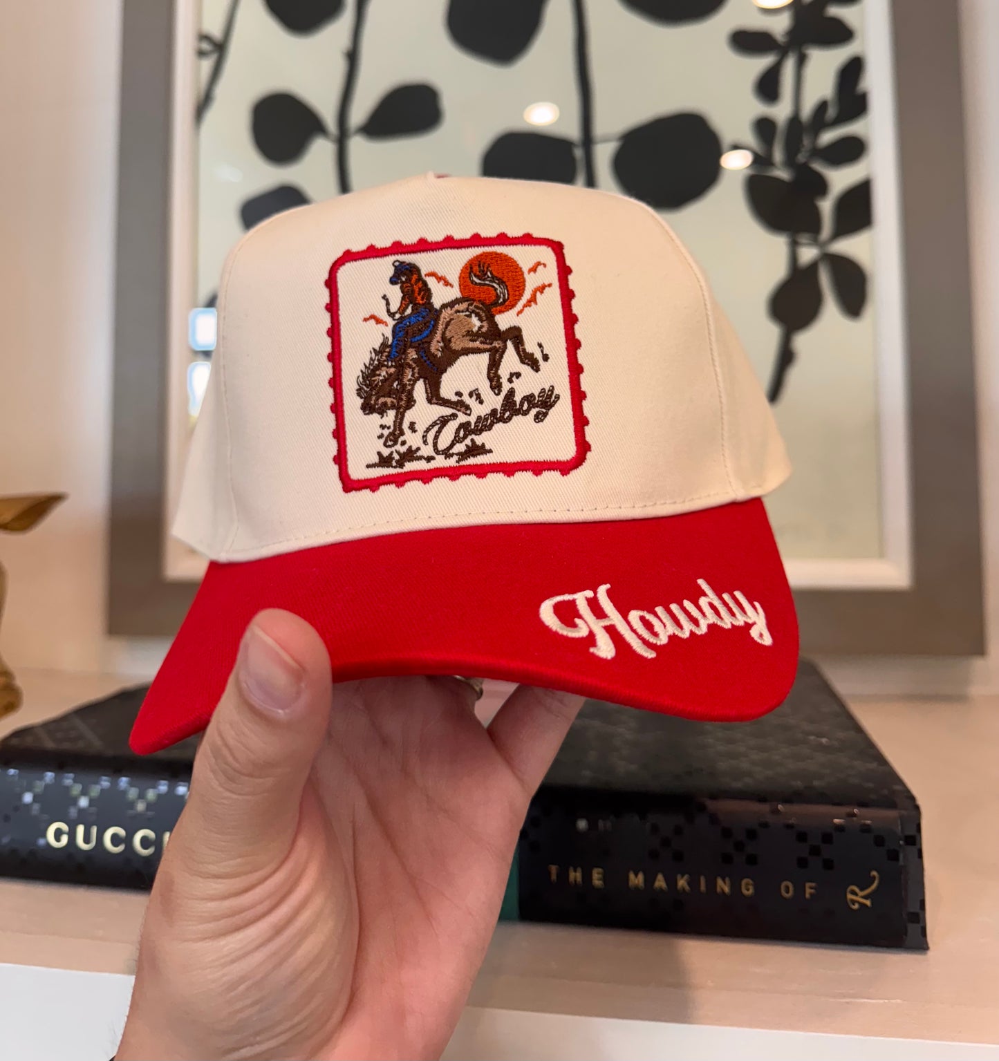 Detailed Cowboy Foam Embroidered Hat