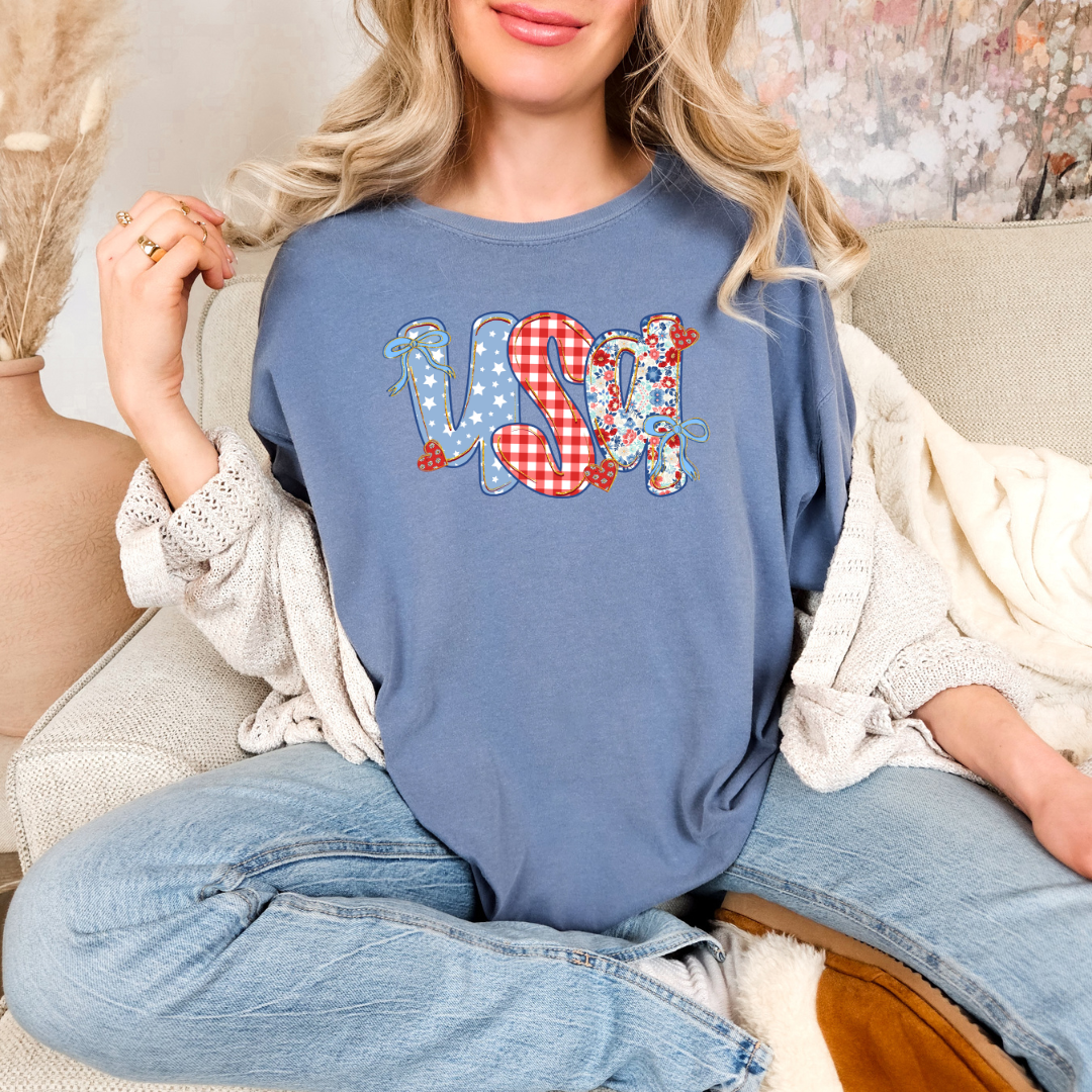 Floral Preppy USA T-shirt