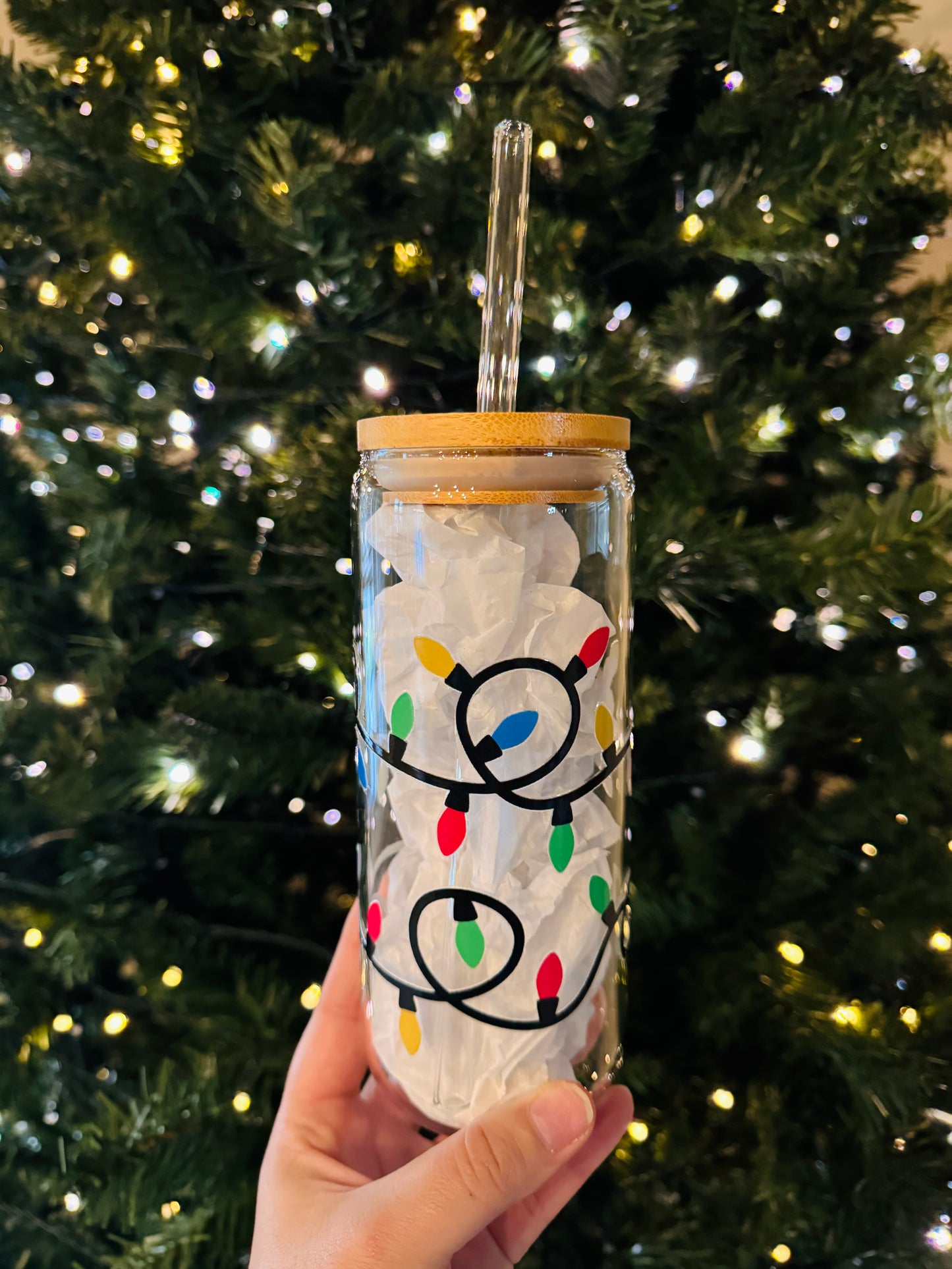 Christmas String Lights 20oz Tumbler