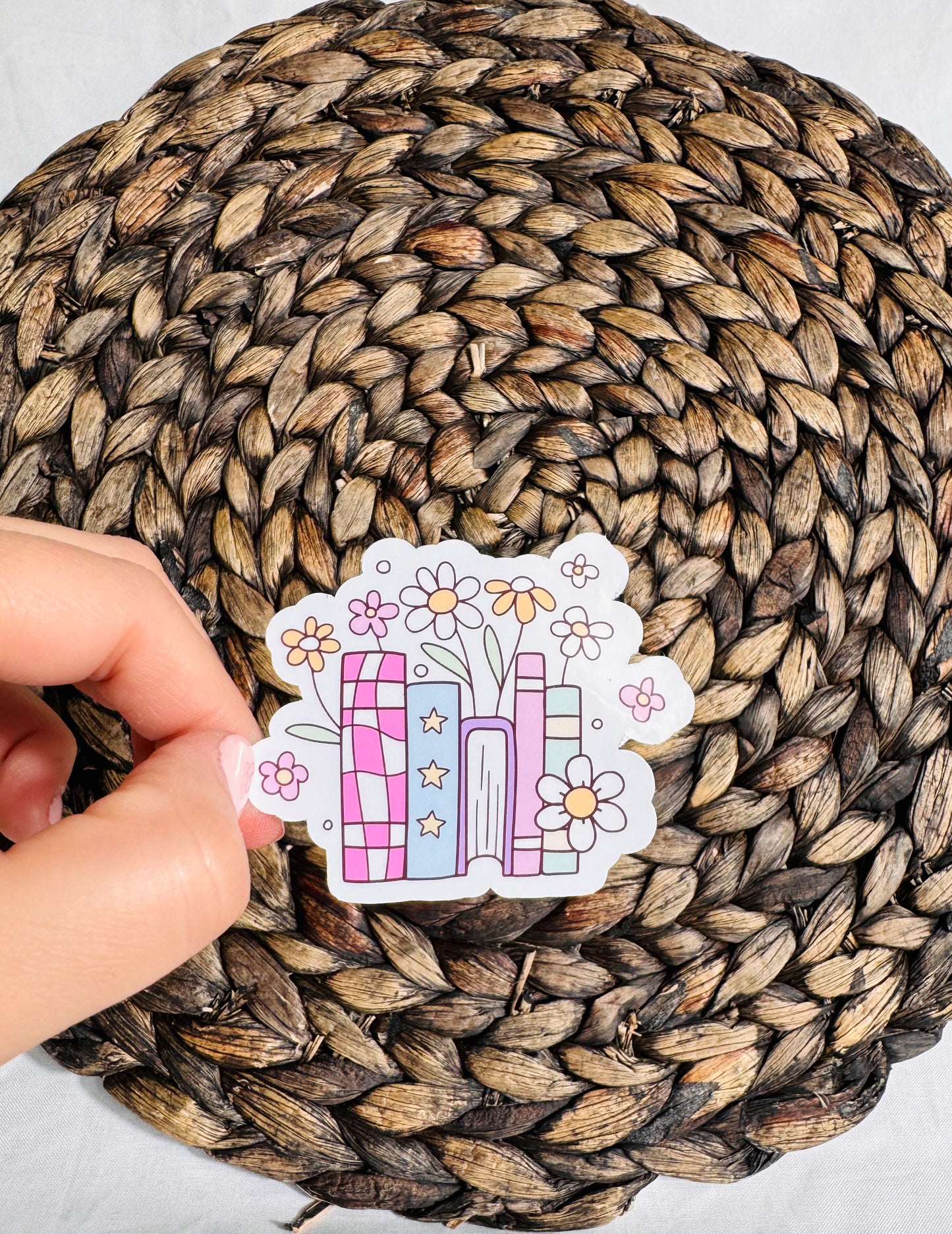 Books & Florals Sticker
