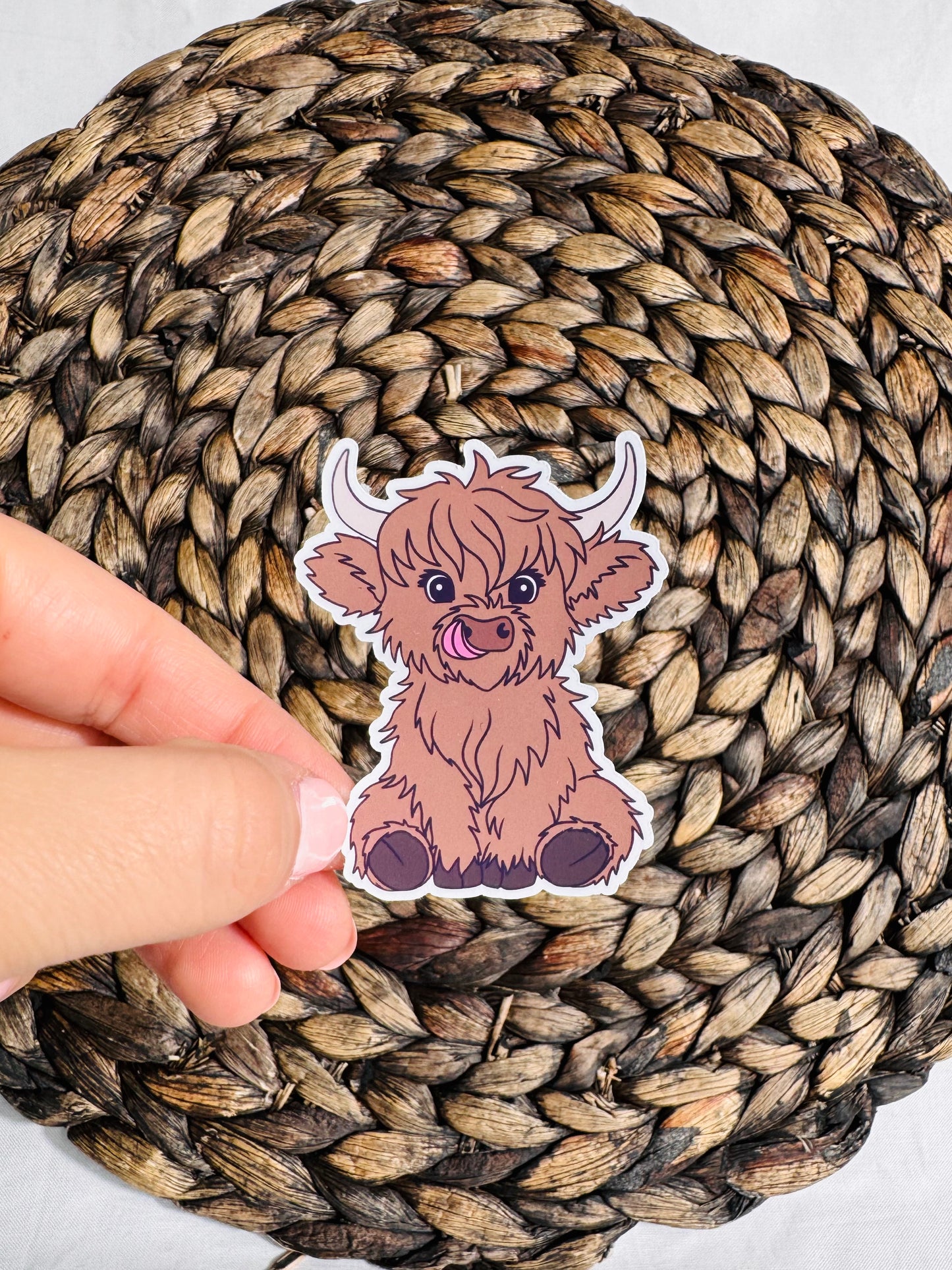 Brownie the Highland Cow Sticker