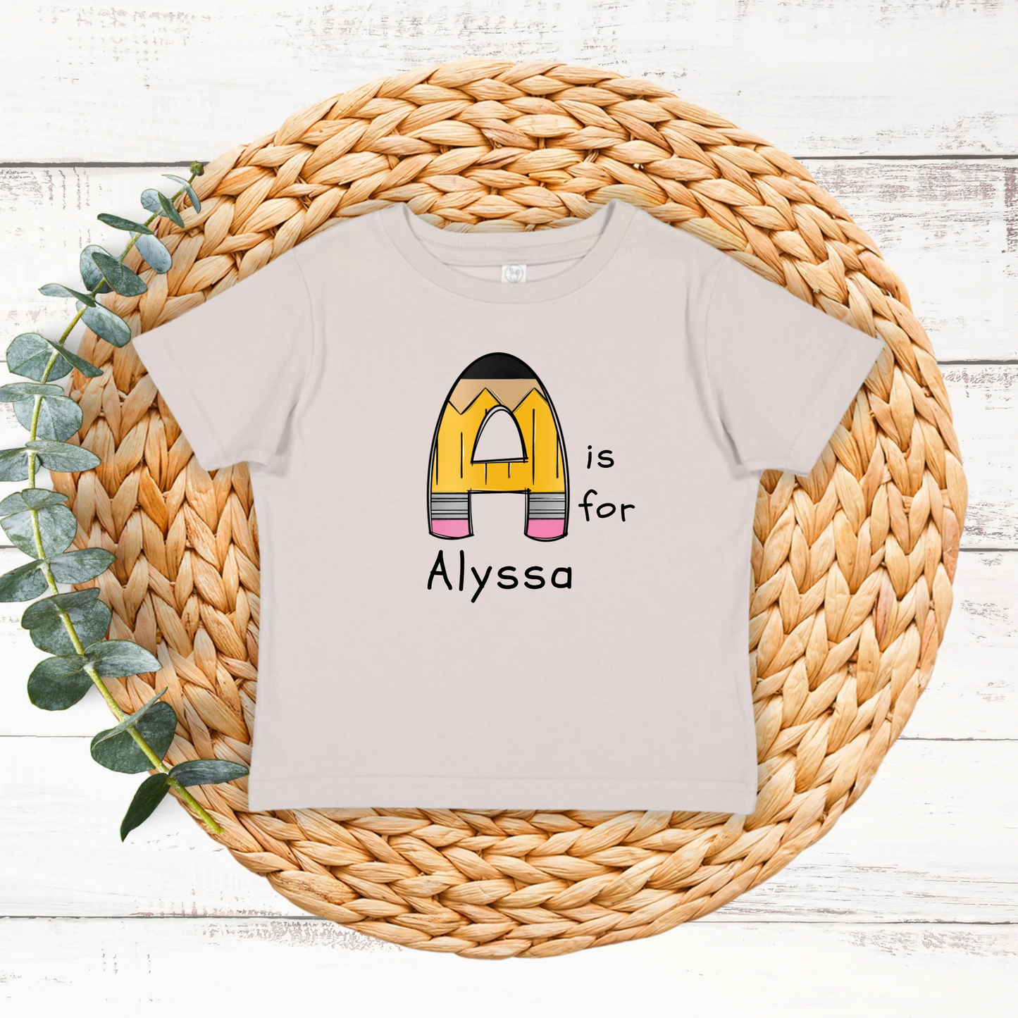 Pencil Doodle Name Tee