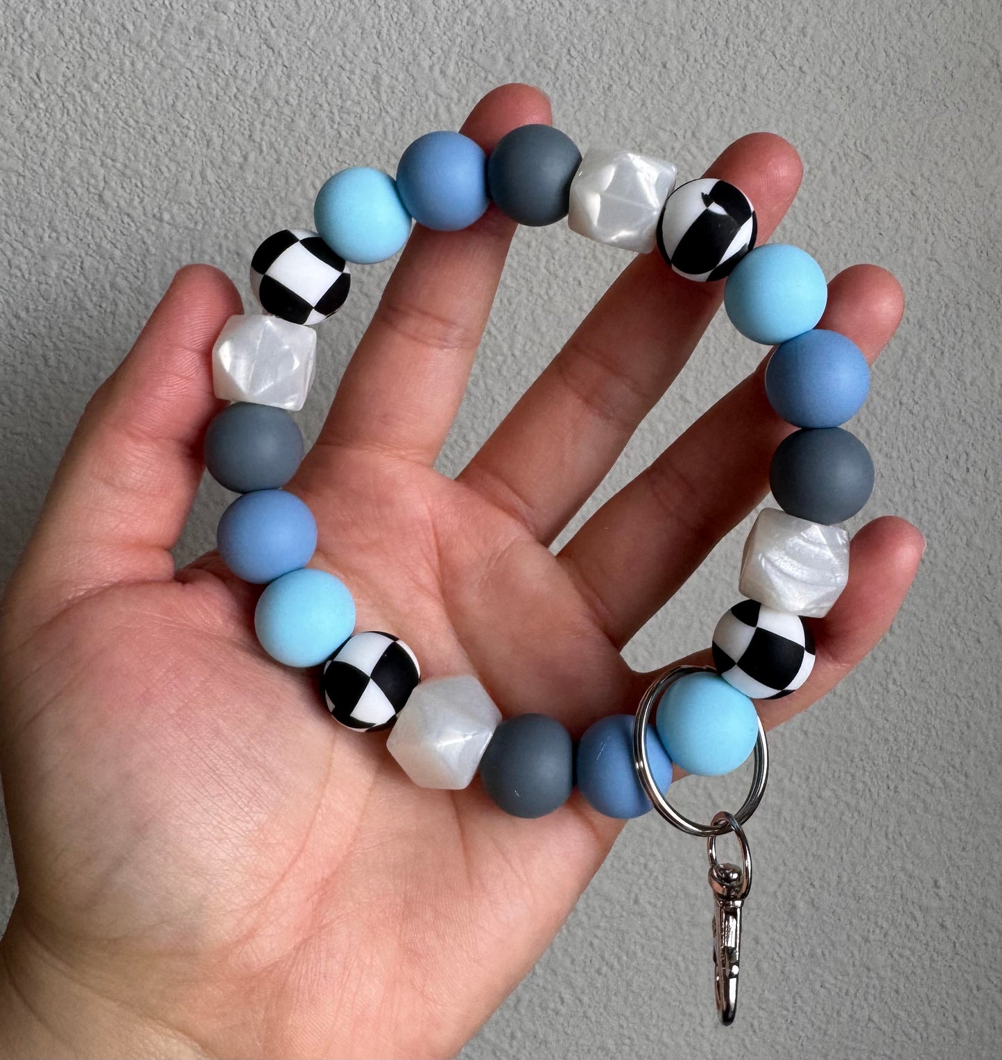 Dark Ocean Beaded Wristlet