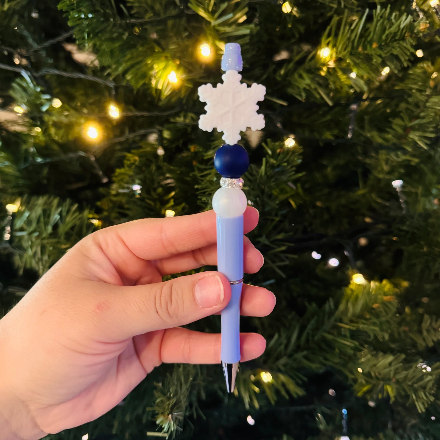Snowflake Dreams Beaded Pen