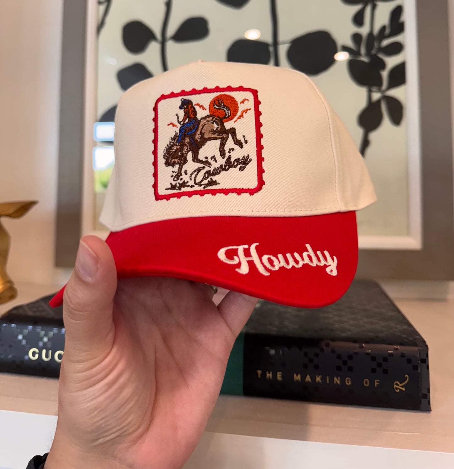 Detailed Cowboy Foam Embroidered Hat
