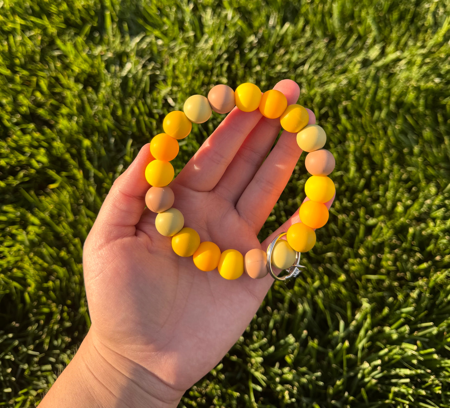 Sunflower Beaded Wristlet
