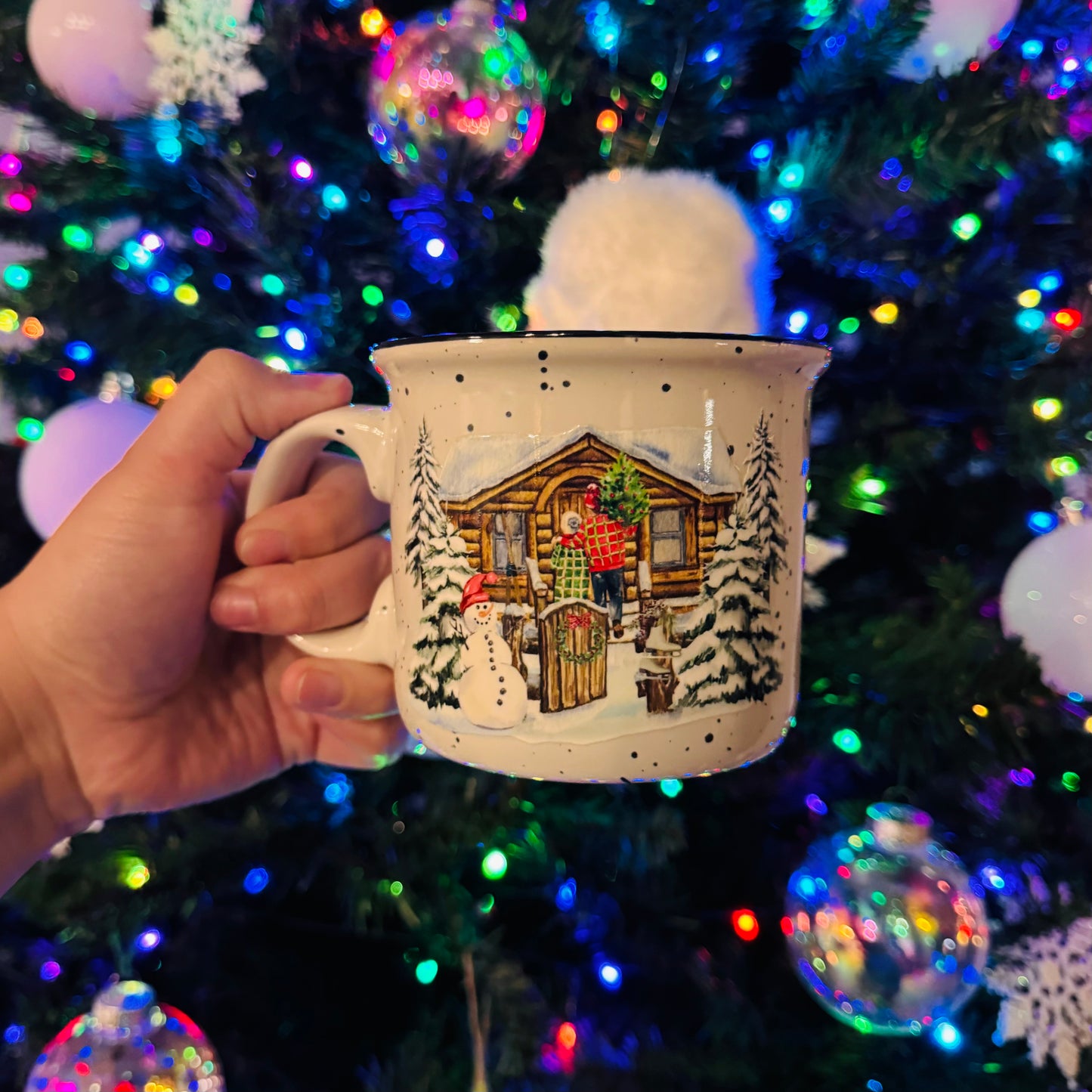 Christmas in the Cabin Campfire Mug