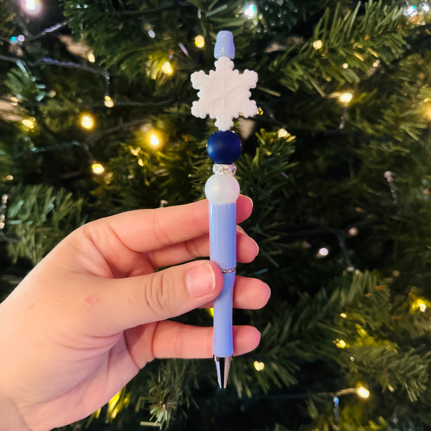 Snowflake Dreams Beaded Pen