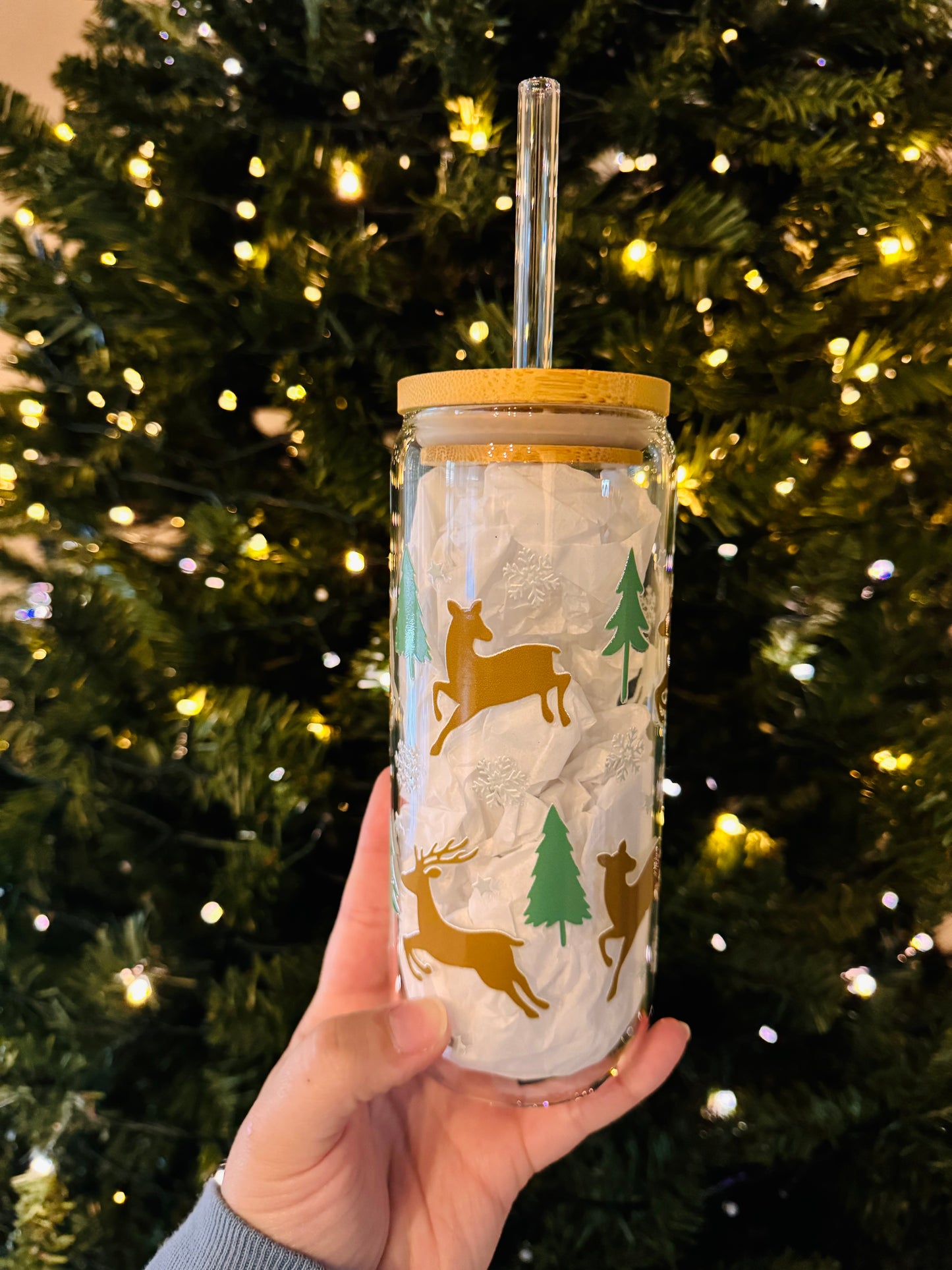 Reindeer Snow Fields 20oz Tumbler