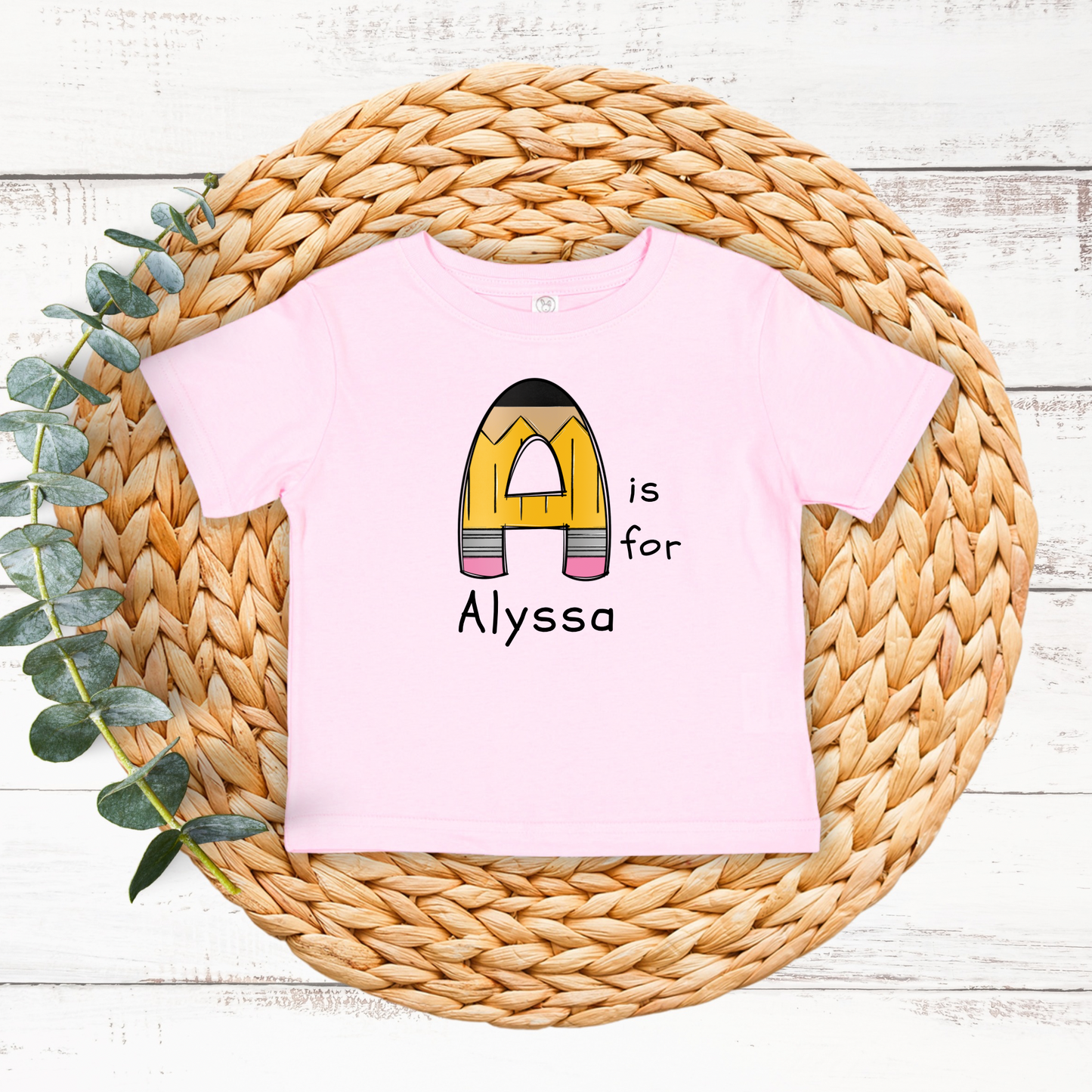 Pencil Doodle Name Tee
