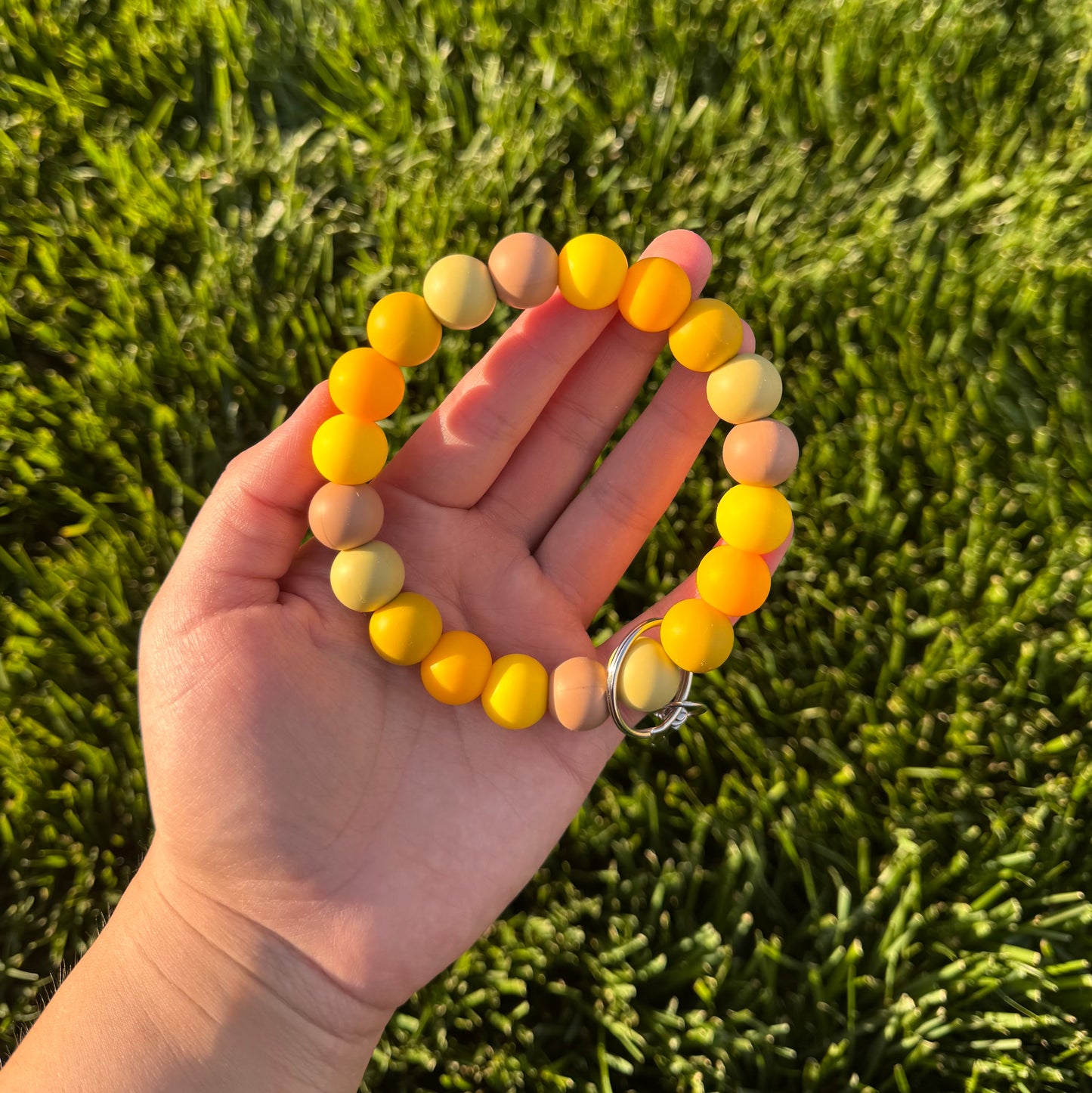 Sunflower Beaded Wristlet