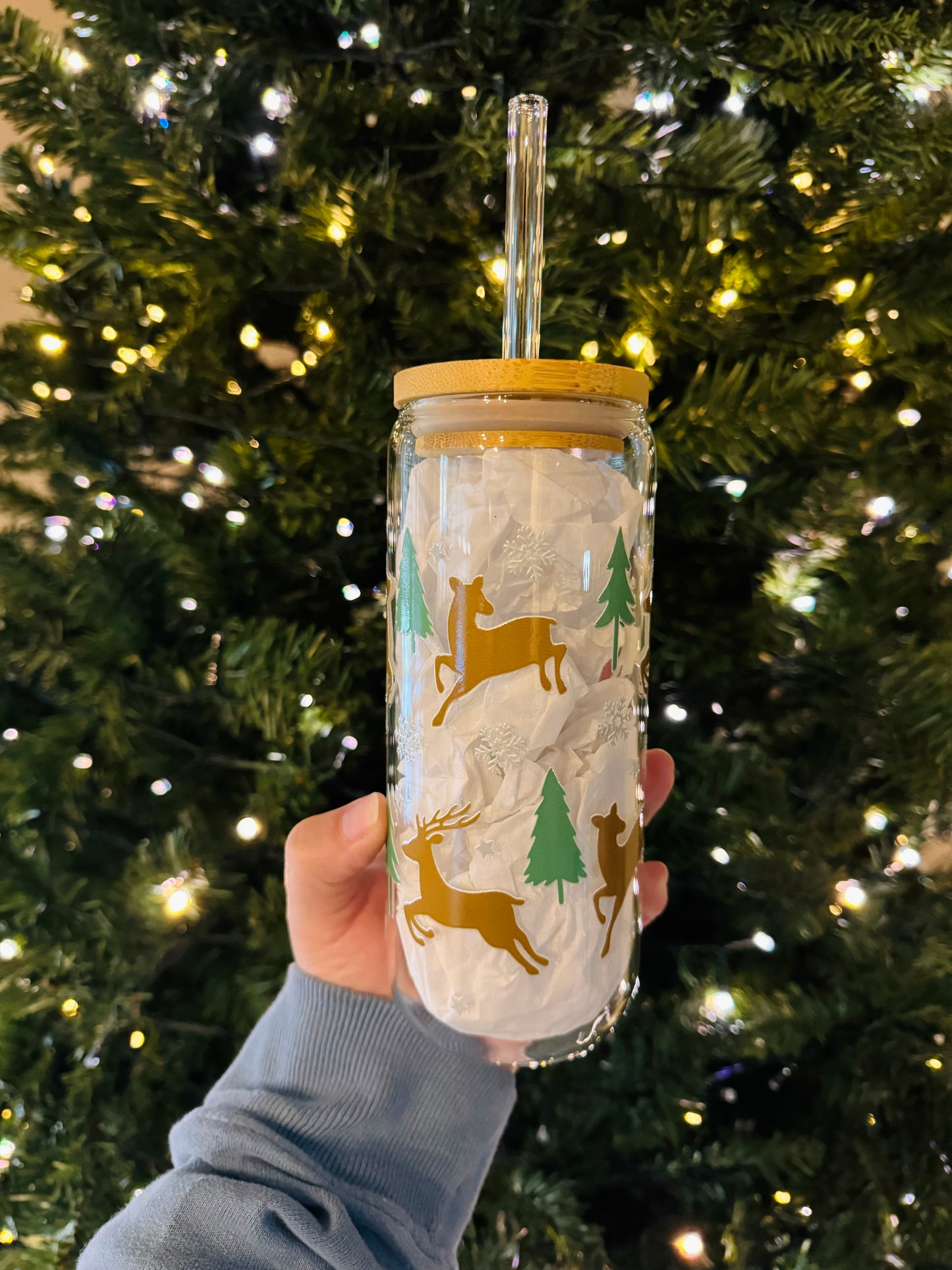 Reindeer Snow Fields 20oz Tumbler