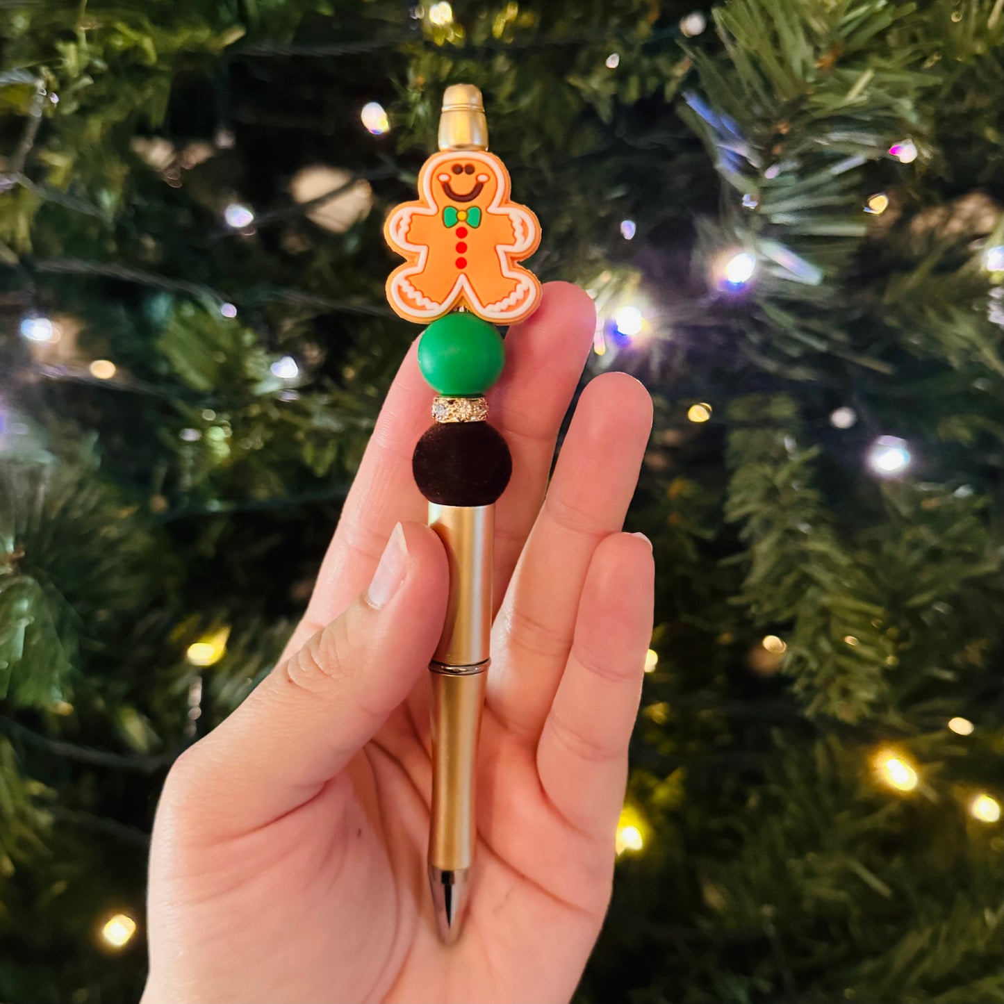 Gingy the Gingerbread Cookie Beaded Pen