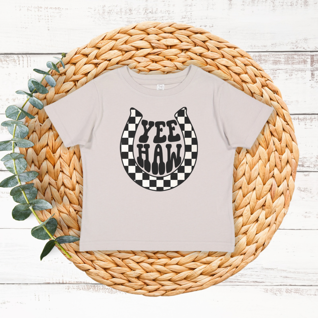 Checkered Yee Haw Tee