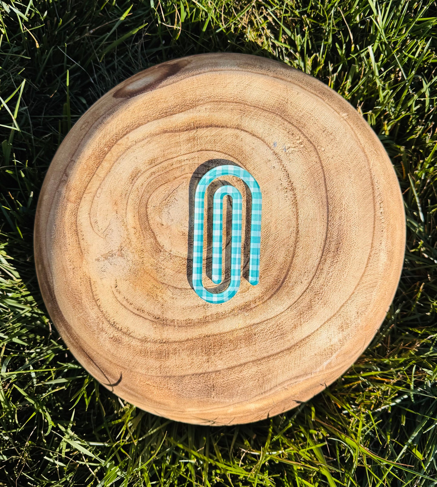 Gingham Print Paper Clip