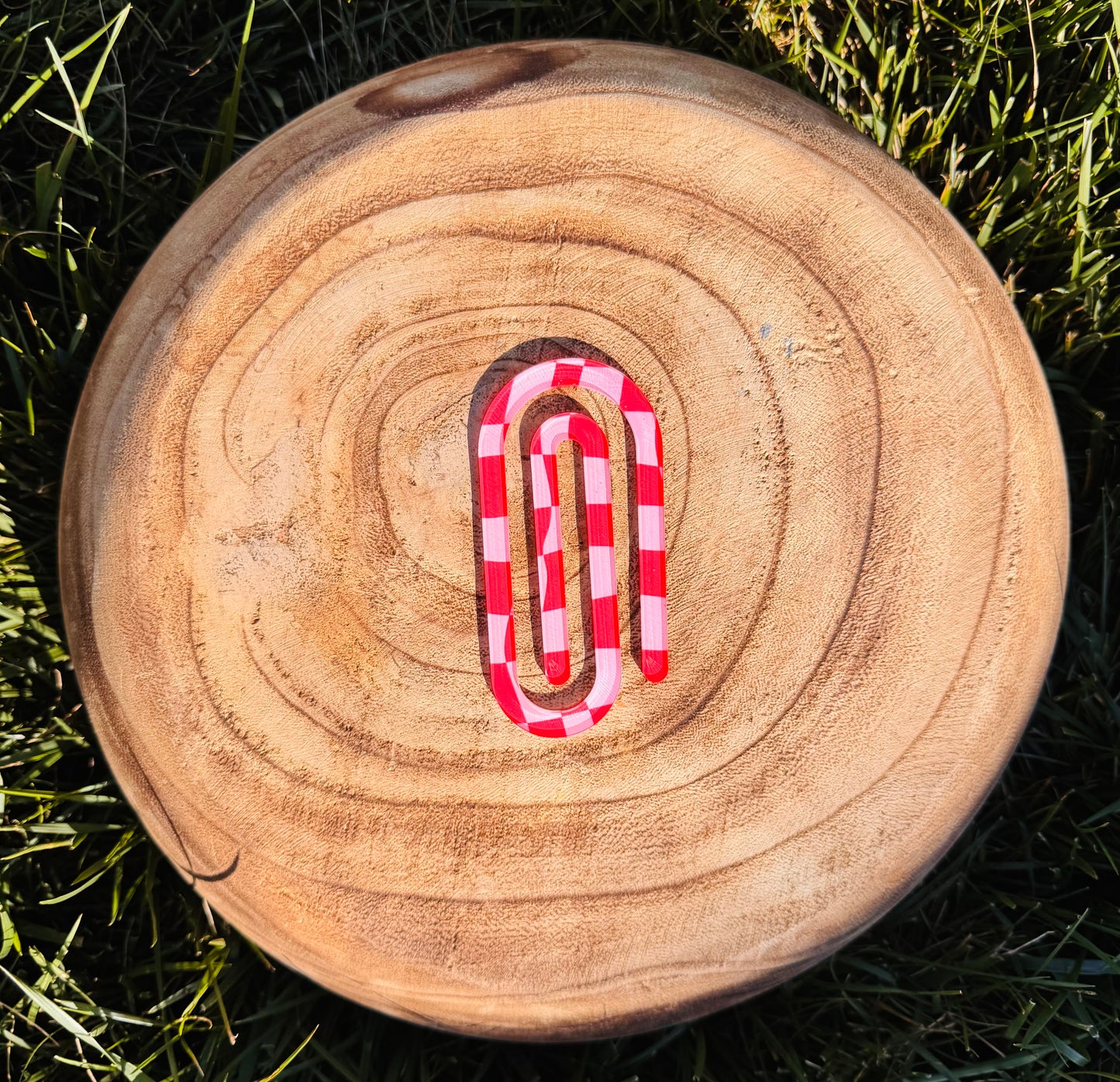 Hot Pink Checkered Paper Clip