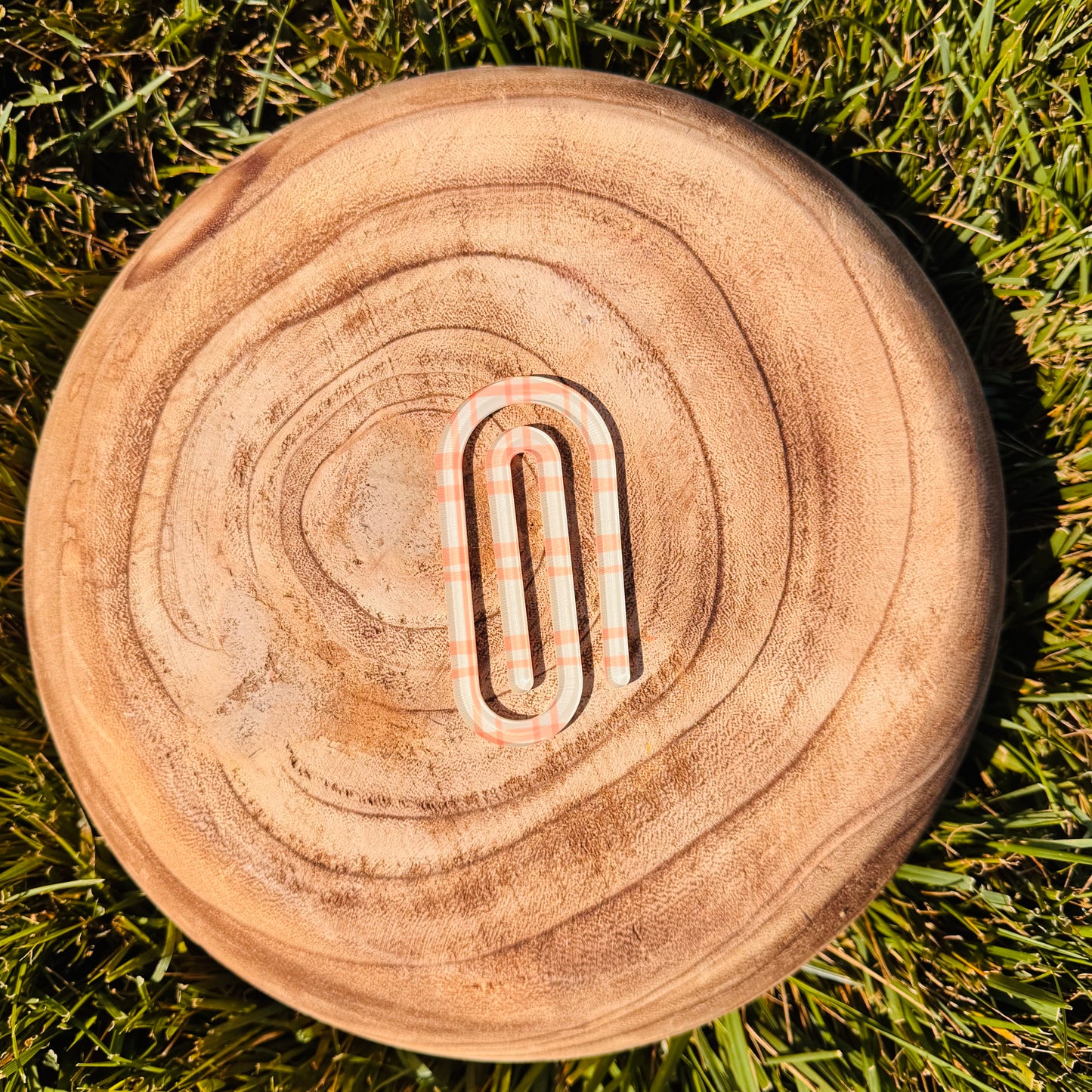 Plaid Print Paper Clip
