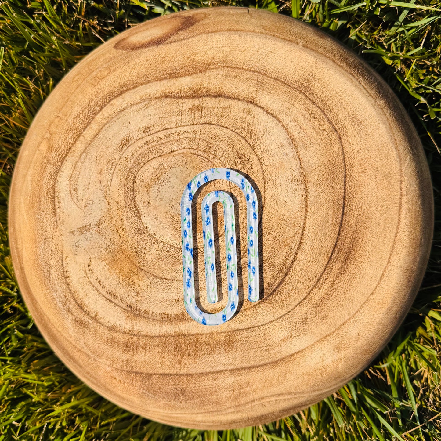 Blue Flower Fields Paper Clip