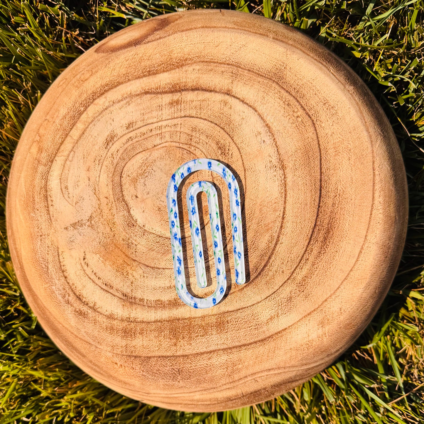 Blue Flower Fields Paper Clip