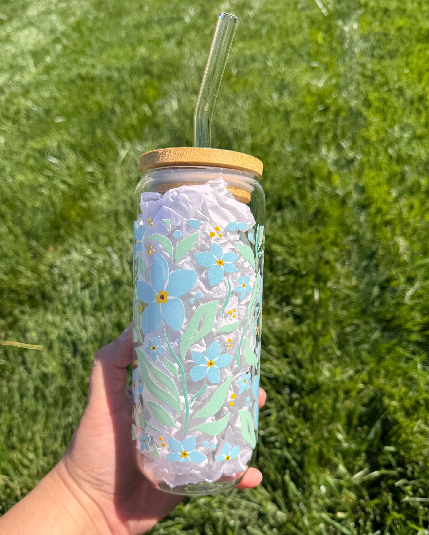 Blue Spring Floral 20oz Tumbler