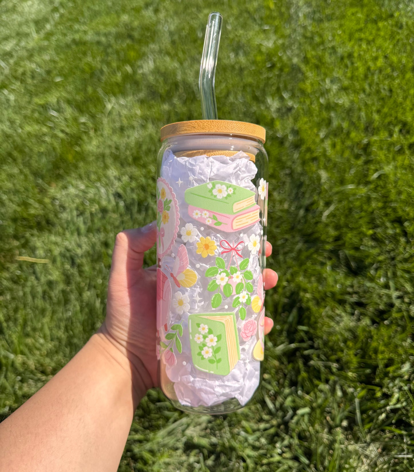 Cottage Floral Book Nook 20oz Tumbler