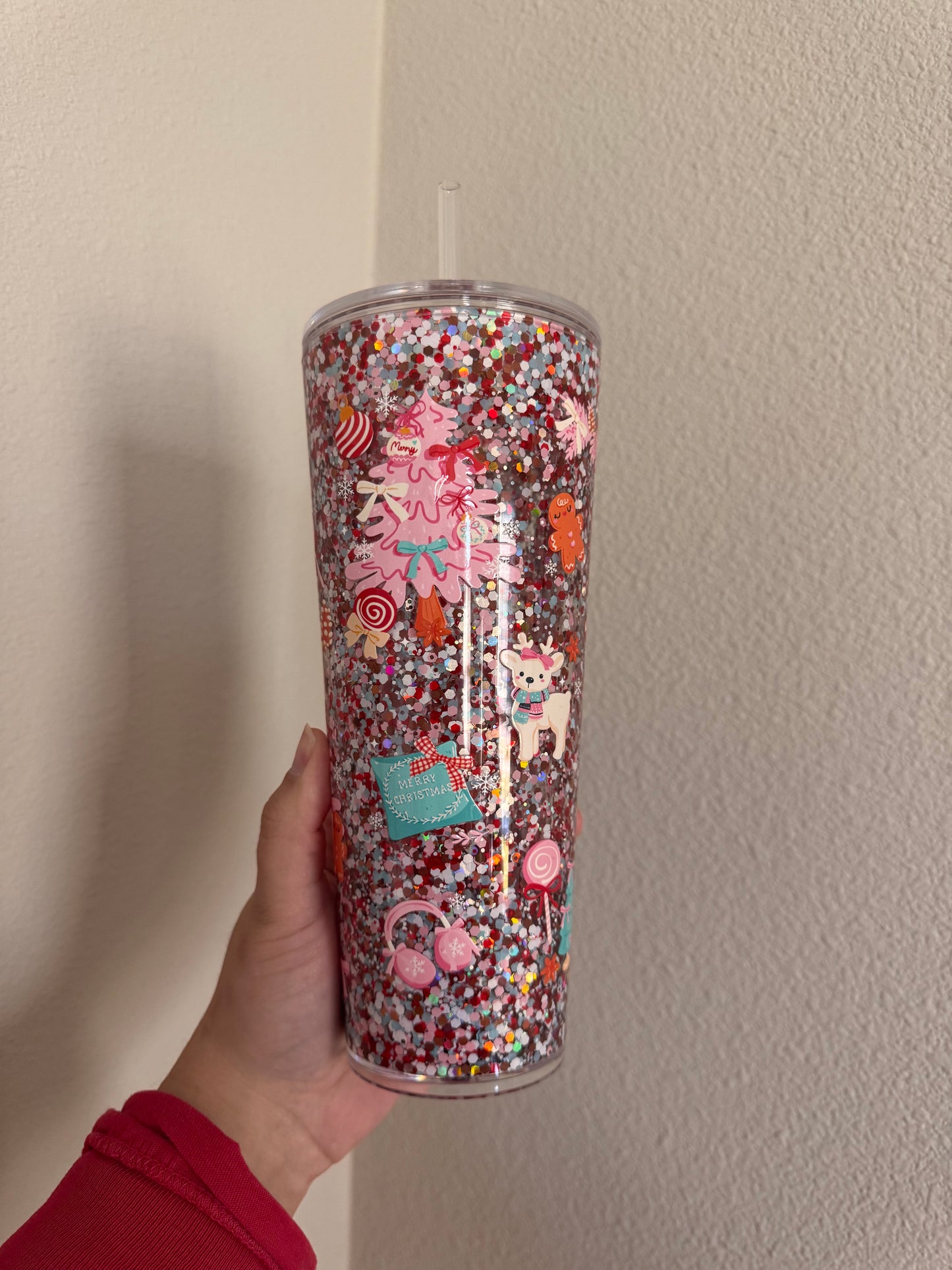 Pink Christmas Wonderland 24oz Tumbler RTS