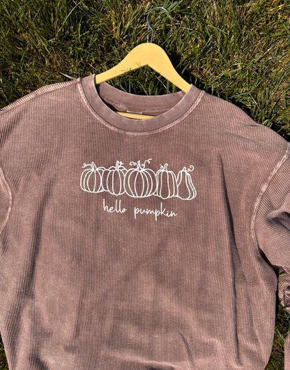 Hello Pumpkin Corded Crew