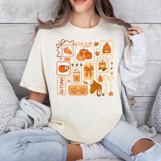Autumn Cozy Doodles T-shirt