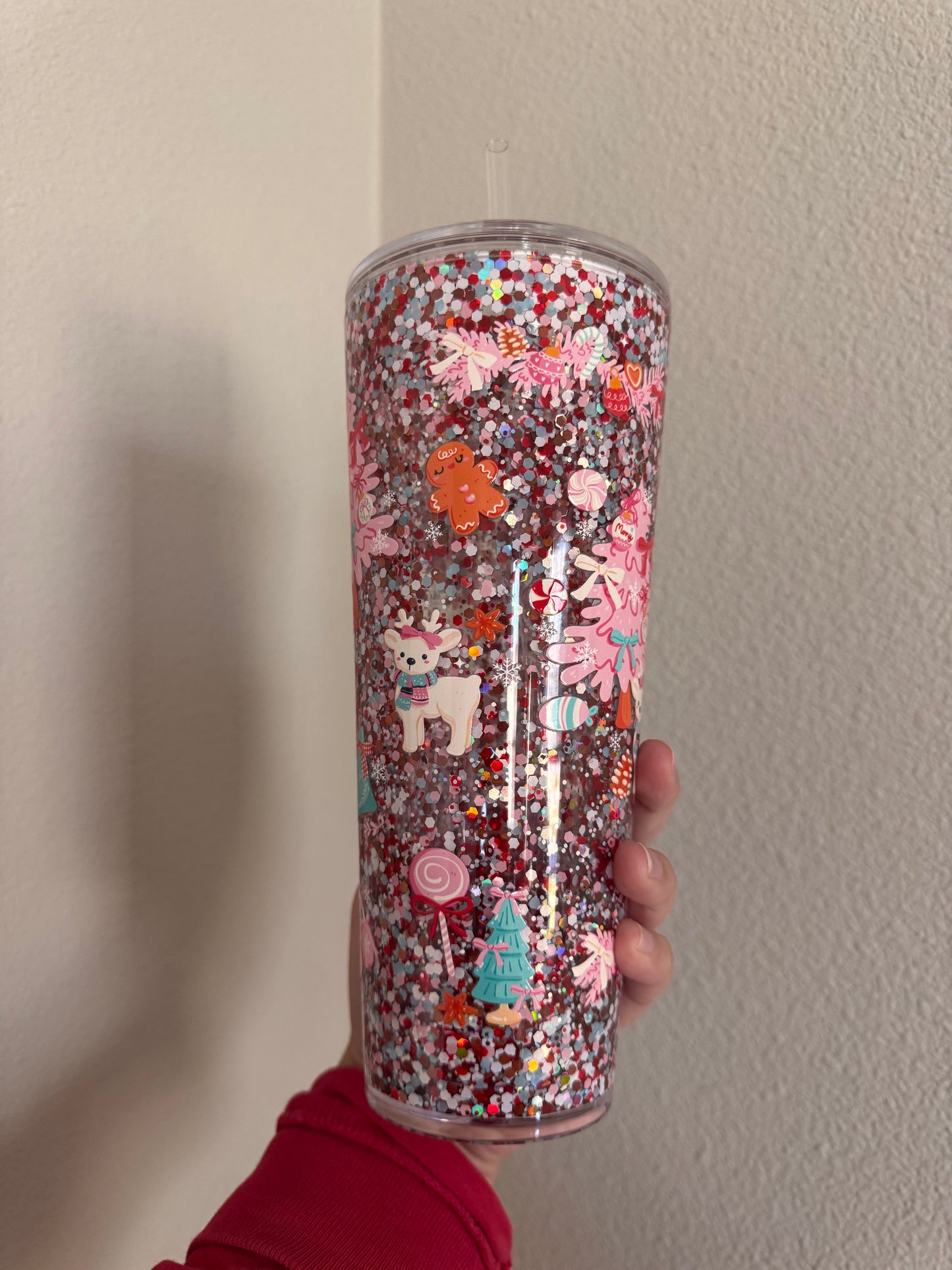 Pink Christmas Wonderland 24oz Tumbler RTS