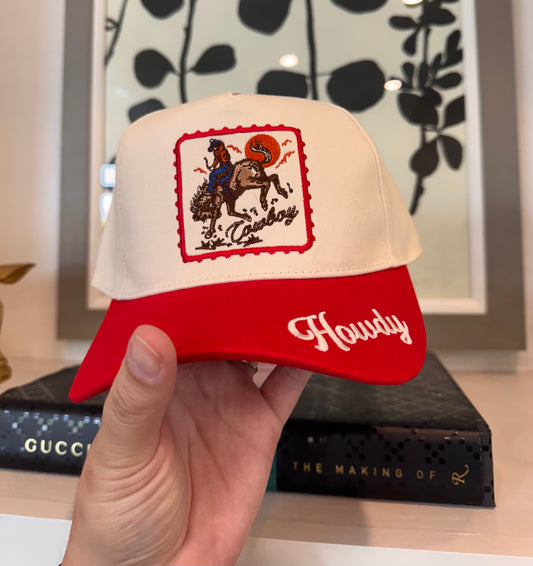Detailed Cowboy Foam Embroidered Hat