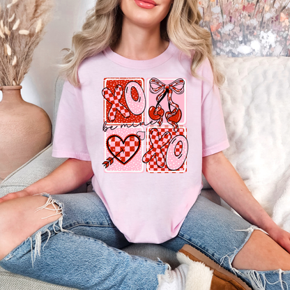 Be Mine Checkered Pattern Squares