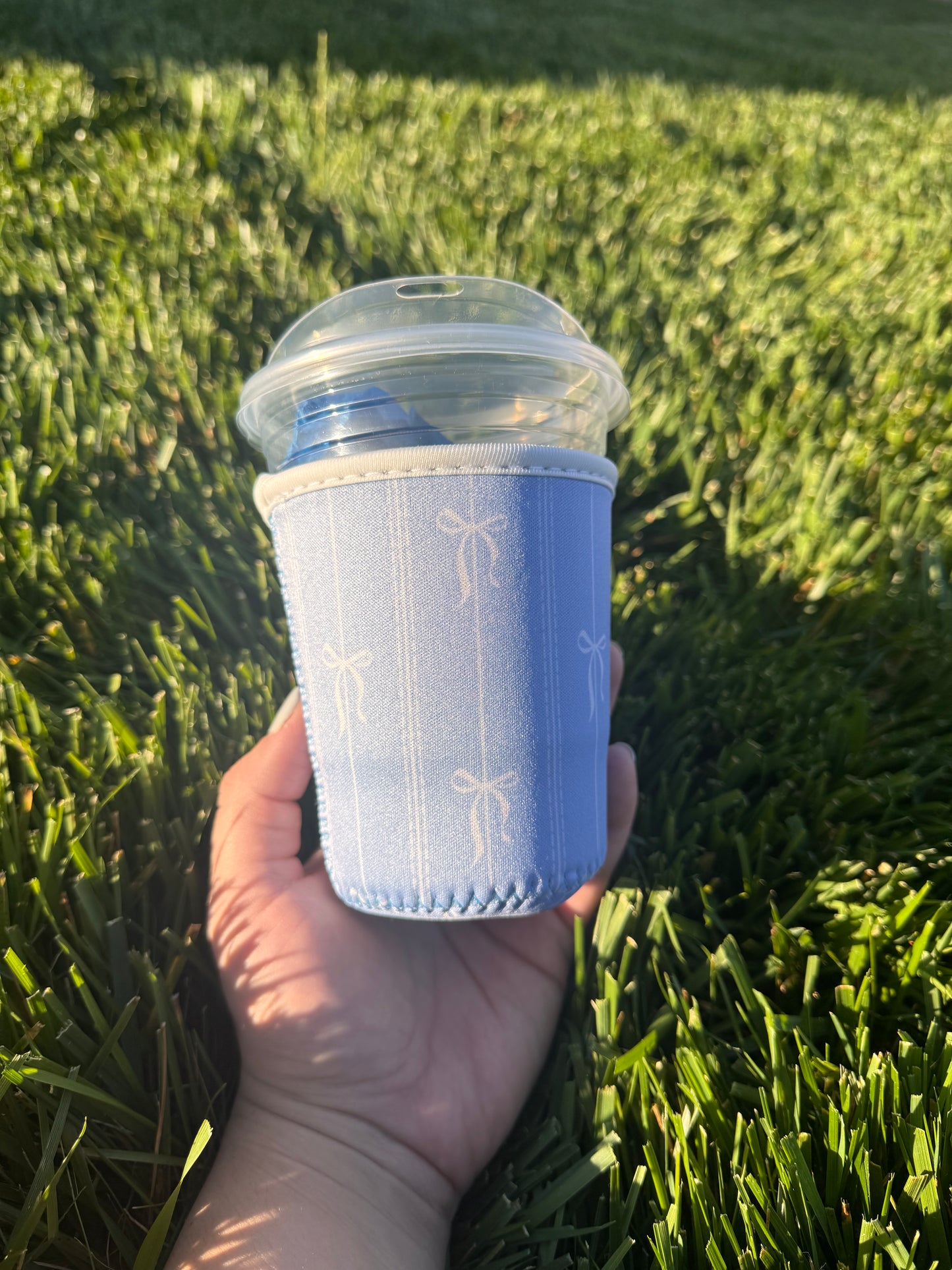 Denim Bows Coffee Sleeve