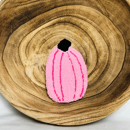 Light Pink Pumpkin Mug Rug Coaster