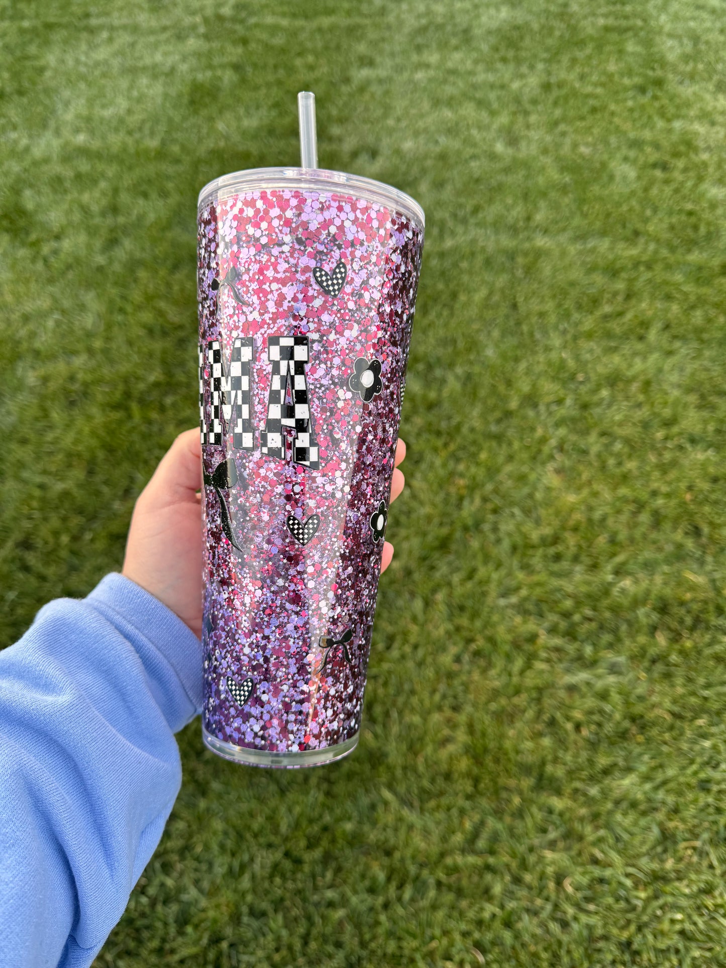 Checkered MAMA 24oz Tumbler RTS