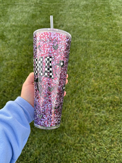 Checkered MAMA 24oz Tumbler RTS