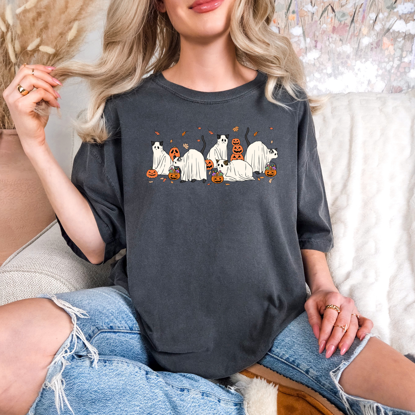 Spooky Ghost Kitties Tee