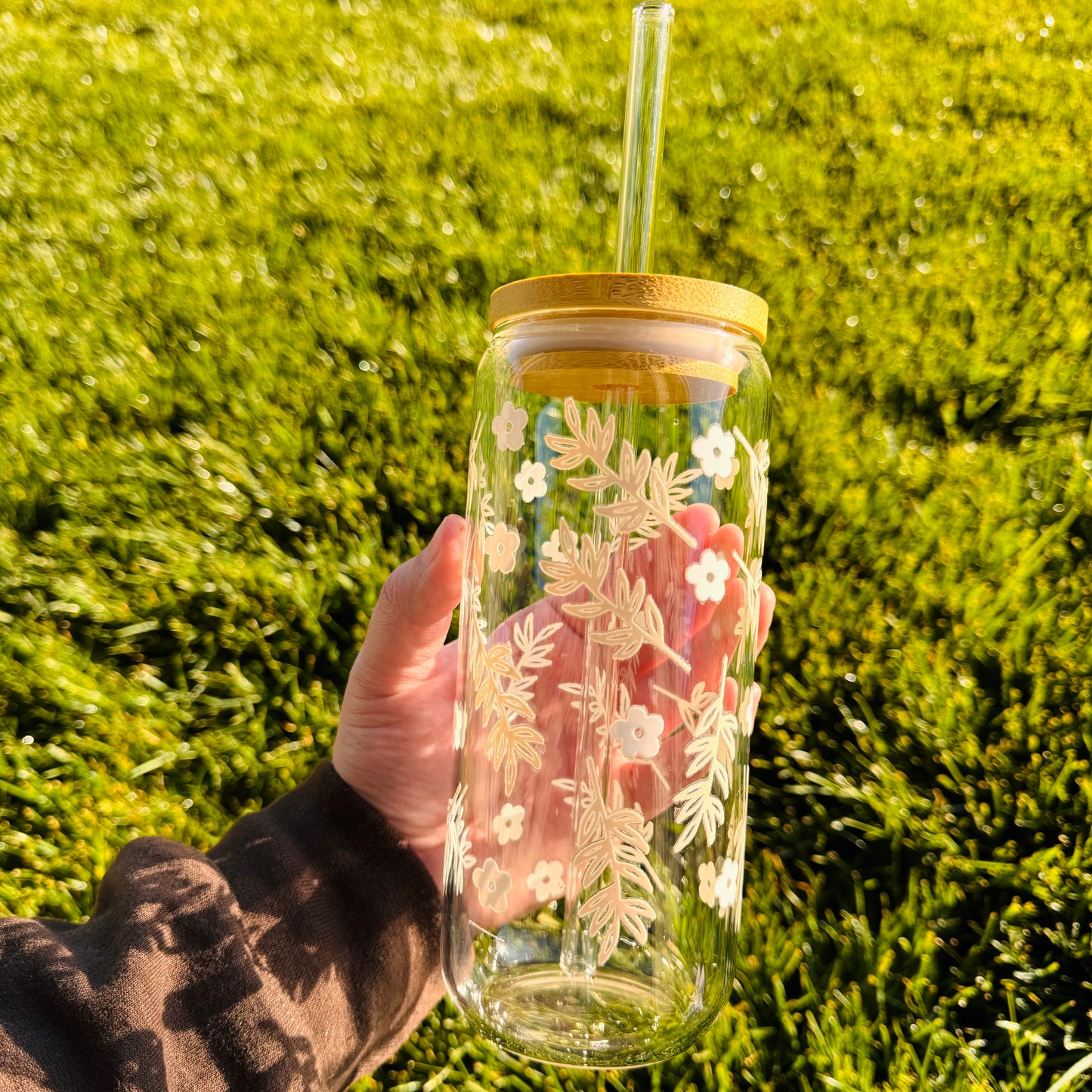 Wheat Fields 20oz Glass Tumbler