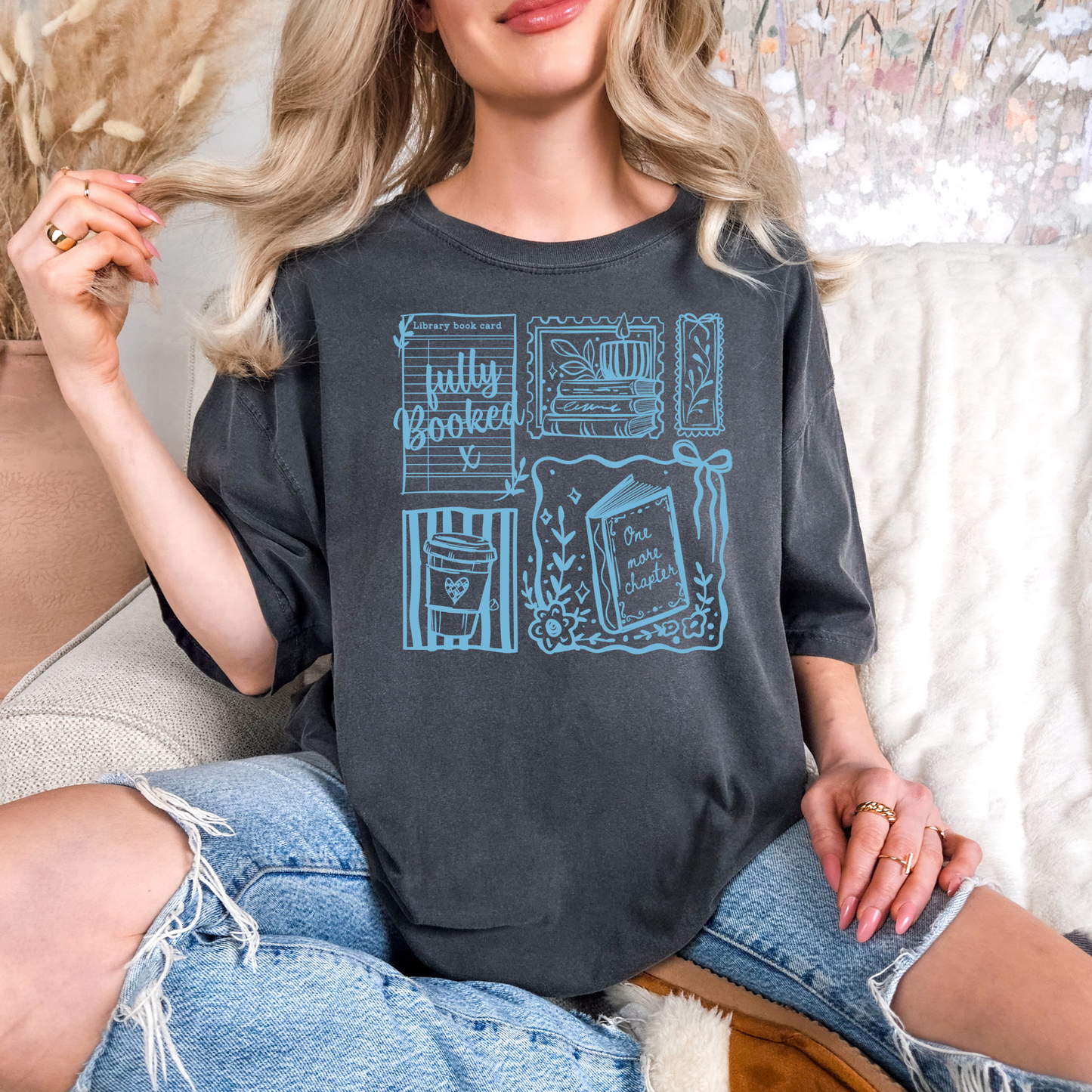 Light Blue Fully Booked Tee