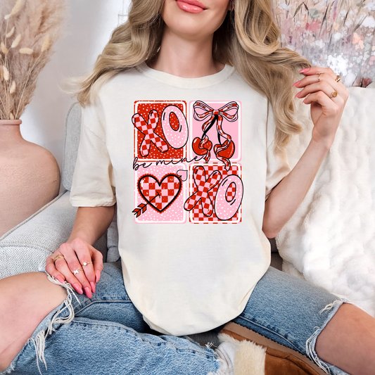 Be Mine Checkered Pattern Squares