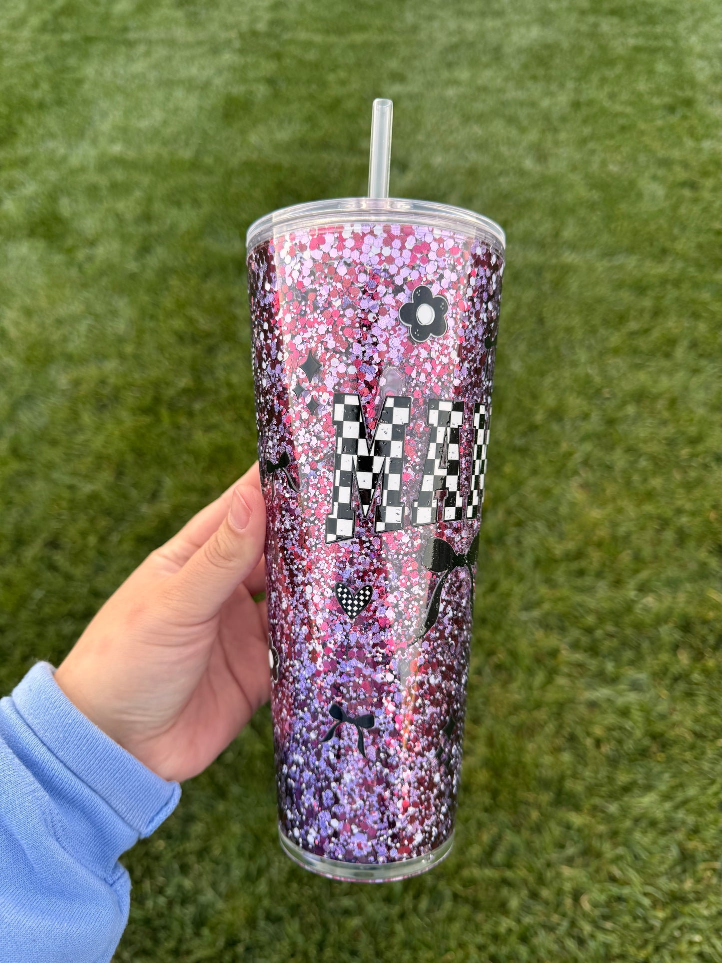 Checkered MAMA 24oz Tumbler RTS