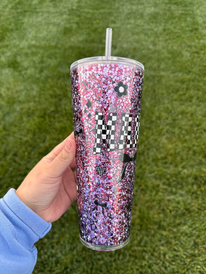 Checkered MAMA 24oz Tumbler RTS