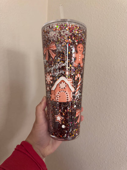 Gingerbread Wishes 24oz Tumbler RTS