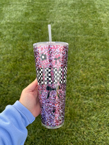Checkered MAMA 24oz Tumbler RTS